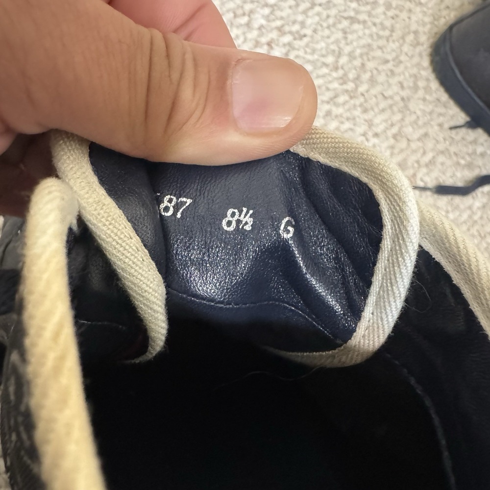 Gucci Men's Navy Blue GG Impreme Canvas 268687 High-top Sneaker 8.5 (US 9.5) - Picture 6 of 12